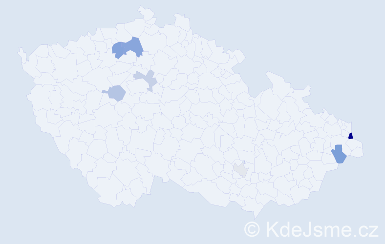 Příjmení: 'Papik', počet výskytů 11 v celé ČR
