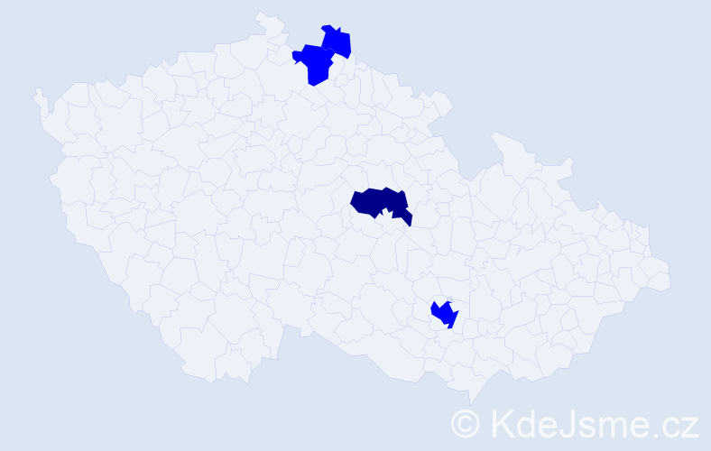Příjmení: 'Hooper', počet výskytů 5 v celé ČR