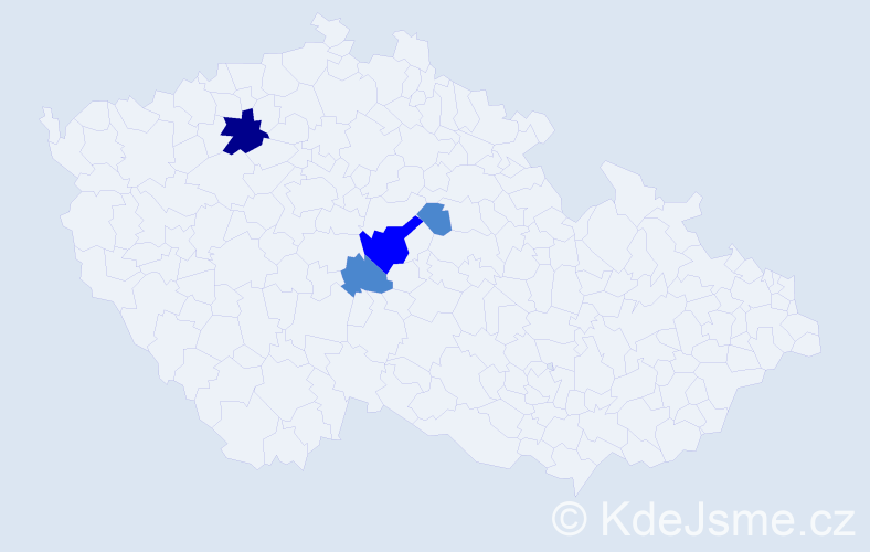 Příjmení: 'Brecková', počet výskytů 7 v celé ČR