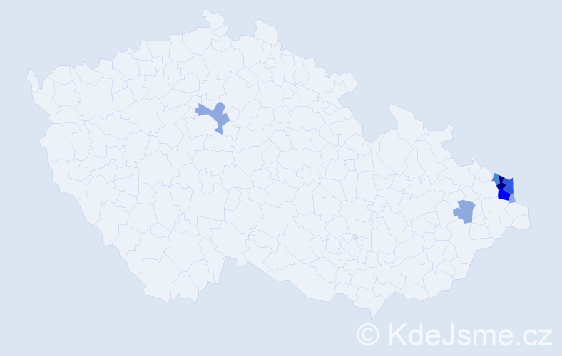 Příjmení: 'Warcholek', počet výskytů 17 v celé ČR