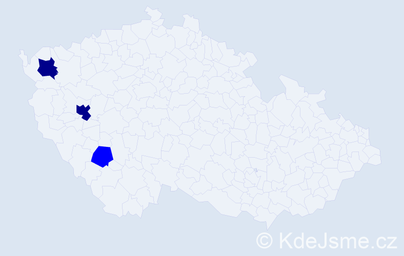 Příjmení: 'Bedák', počet výskytů 5 v celé ČR