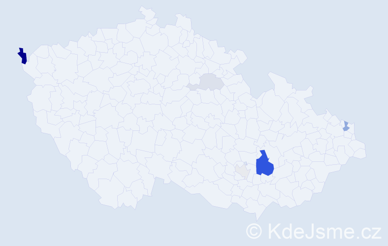 Příjmení: 'Kufčáková', počet výskytů 15 v celé ČR