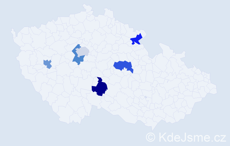 Příjmení: 'Doan Duc', počet výskytů 6 v celé ČR