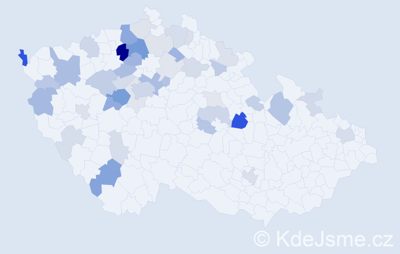 Příjmení: 'Grüner', počet výskytů 118 v celé ČR