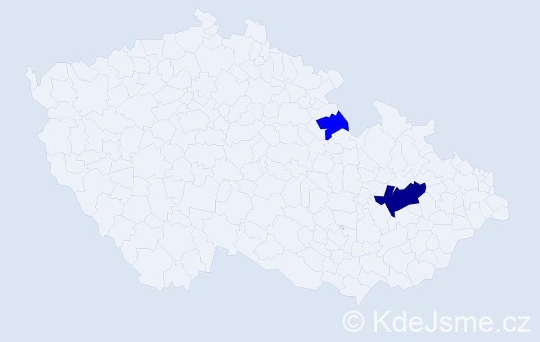 Příjmení: 'Viravec', počet výskytů 3 v celé ČR