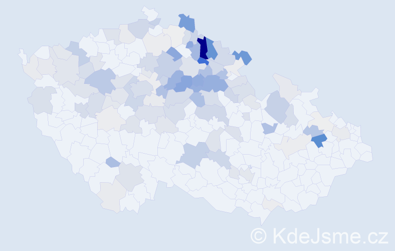 Příjmení: 'Hamáčková', počet výskytů 371 v celé ČR