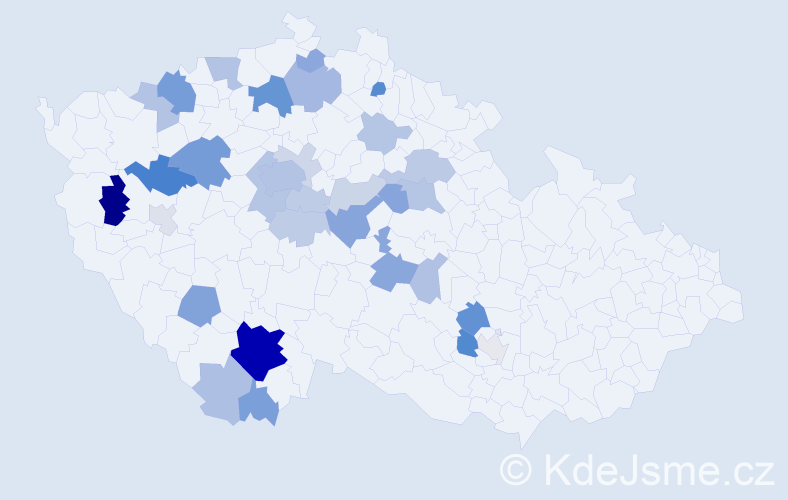 Příjmení: 'Kreps', počet výskytů 83 v celé ČR