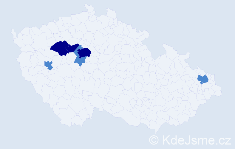 Příjmení: 'Vengrin', počet výskytů 12 v celé ČR