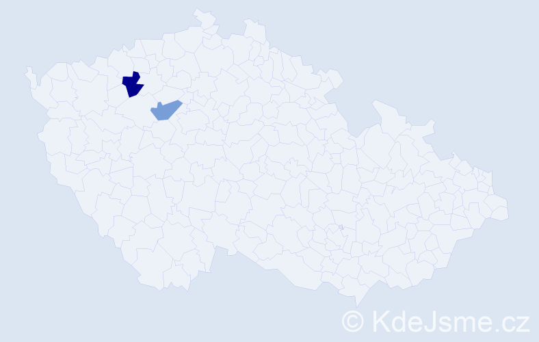 Příjmení: 'Prundianu', počet výskytů 2 v celé ČR
