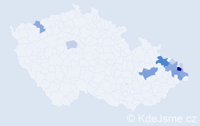 Příjmení: 'Galgonková', počet výskytů 37 v celé ČR