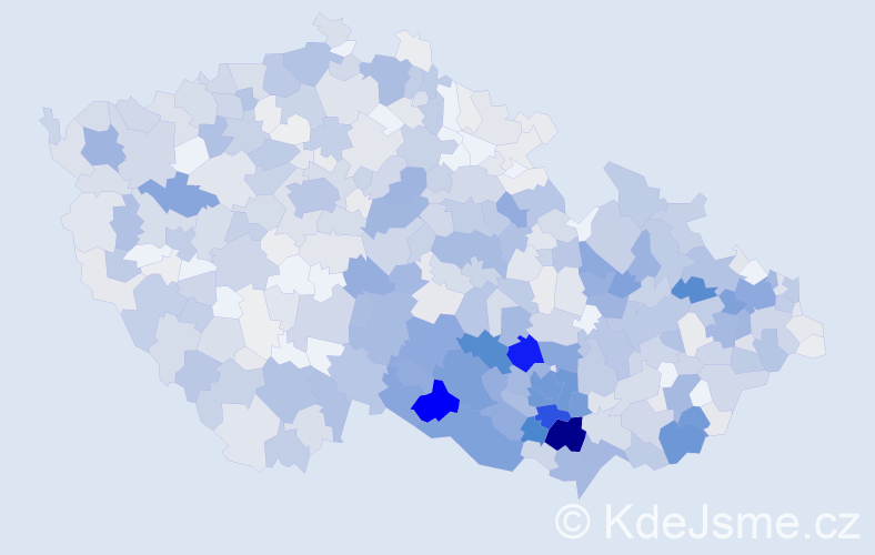 Příjmení: 'Urbánek', počet výskytů 3624 v celé ČR