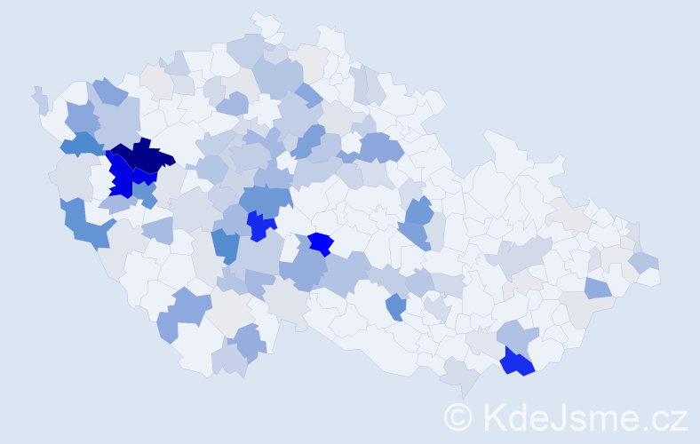 Příjmení: 'Randová', počet výskytů 370 v celé ČR