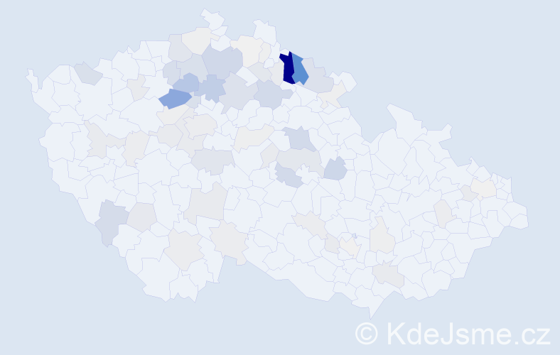 Příjmení: 'Hanč', počet výskytů 241 v celé ČR