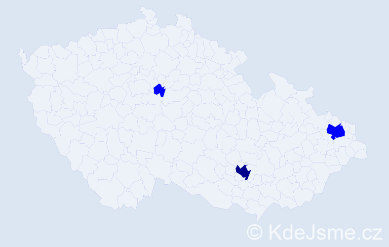 Příjmení: 'Valmont', počet výskytů 4 v celé ČR