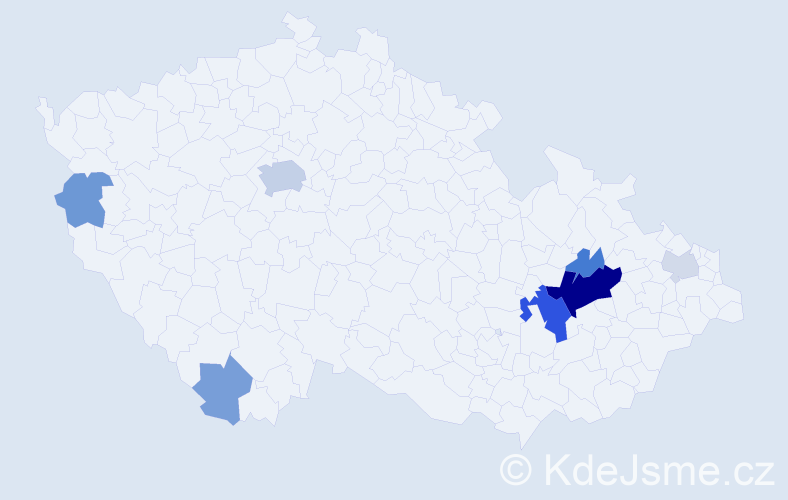 Příjmení: 'Knaus', počet výskytů 22 v celé ČR