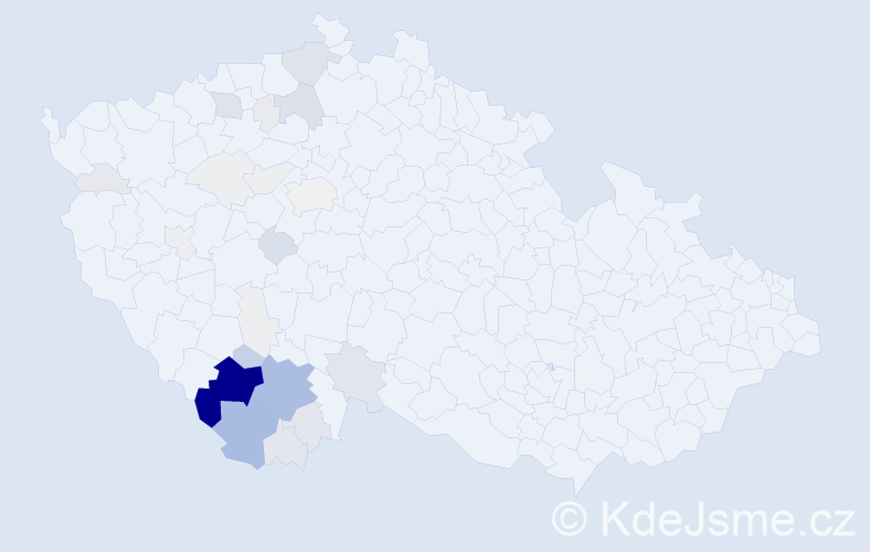 Příjmení: 'Ludačka', počet výskytů 144 v celé ČR