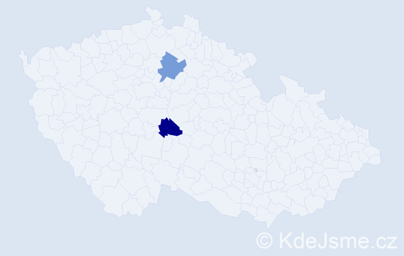 Příjmení: 'Kalužák', počet výskytů 4 v celé ČR