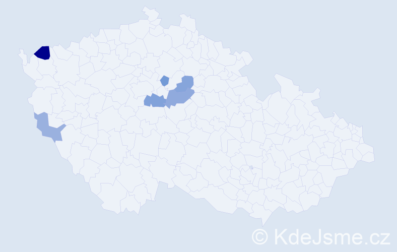 Příjmení: 'Fazekáš', počet výskytů 9 v celé ČR