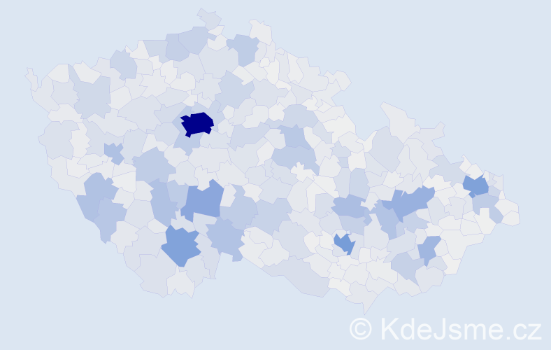 Příjmení: 'Kolář', počet výskytů 8451 v celé ČR