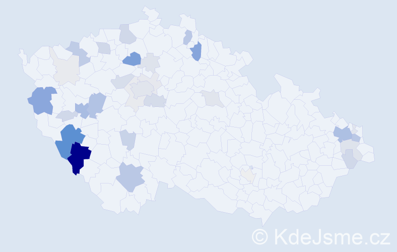 Příjmení: 'Jarošík', počet výskytů 139 v celé ČR