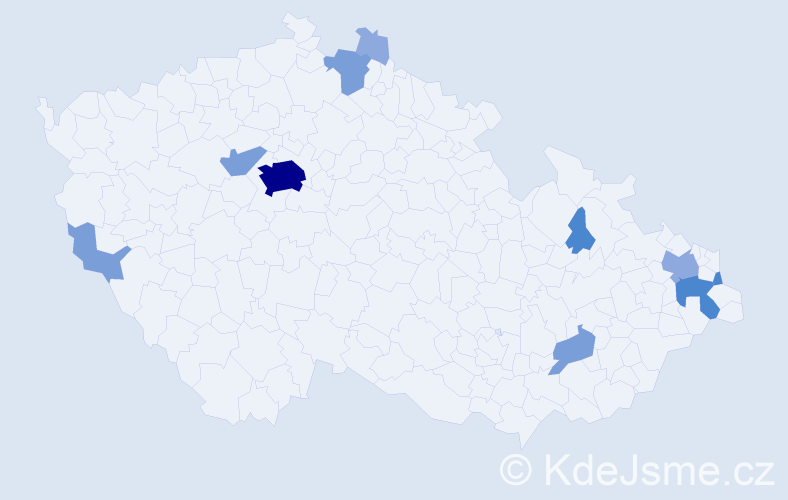 Příjmení: 'Pomothy', počet výskytů 26 v celé ČR