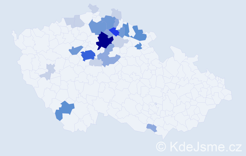 Příjmení: 'Palounek', počet výskytů 83 v celé ČR