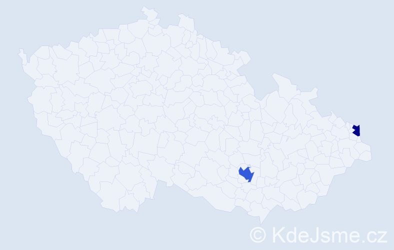 Příjmení: 'Kefalidu', počet výskytů 3 v celé ČR