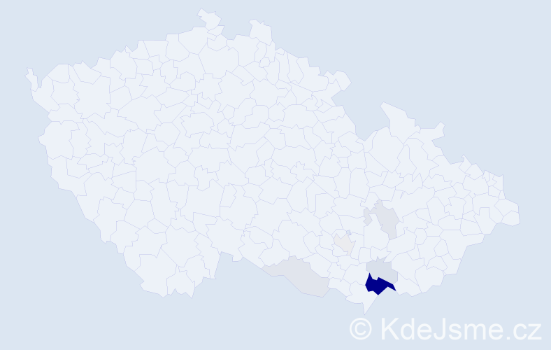 Příjmení: 'Lamáčková', počet výskytů 28 v celé ČR