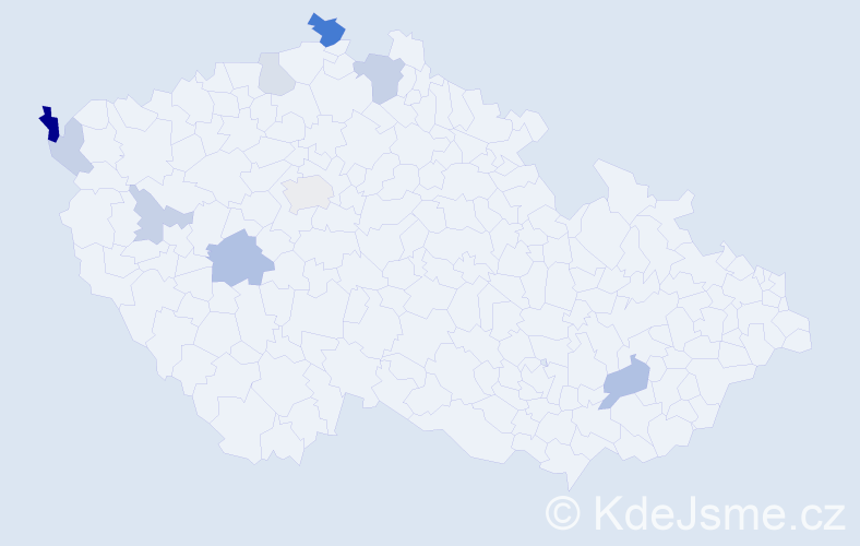 Příjmení: 'Andraši', počet výskytů 19 v celé ČR