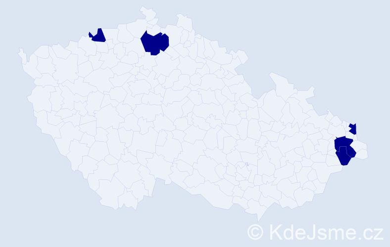 Příjmení: 'Pospišil', počet výskytů 5 v celé ČR
