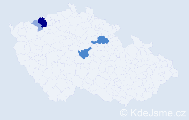 Příjmení: 'Taročková', počet výskytů 10 v celé ČR