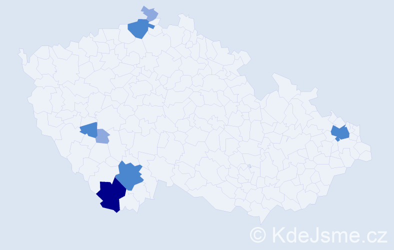 Příjmení: 'Filaus', počet výskytů 15 v celé ČR