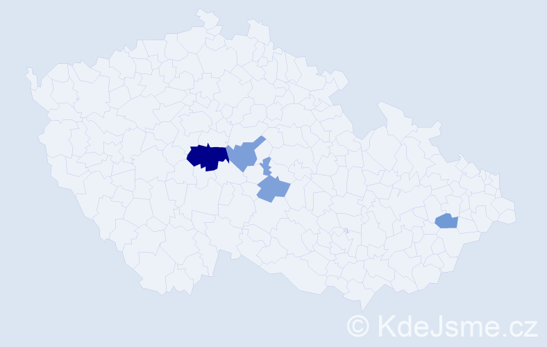 Příjmení: 'Palugová', počet výskytů 7 v celé ČR