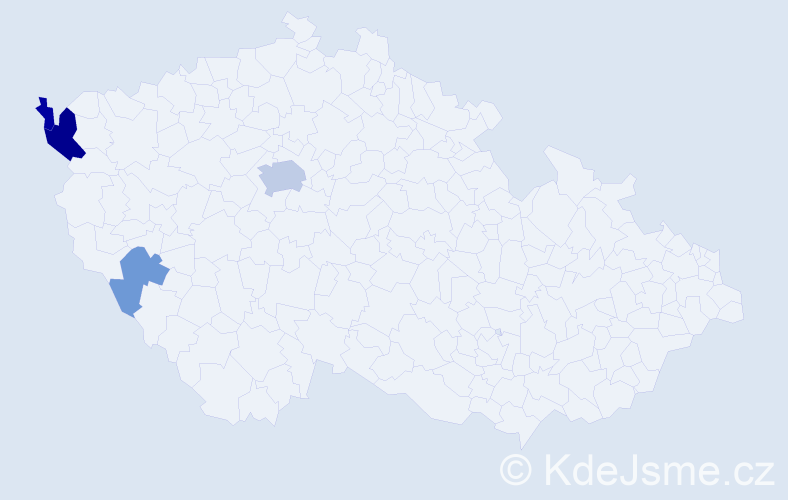 Příjmení: 'Hammrlová', počet výskytů 9 v celé ČR