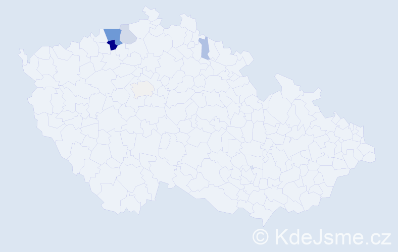 Příjmení: 'Lázová', počet výskytů 21 v celé ČR
