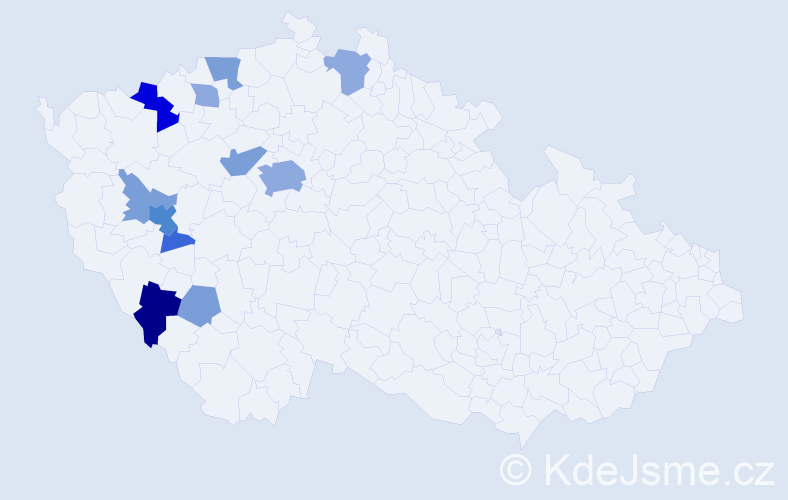 Příjmení: 'Hammerbauerová', počet výskytů 31 v celé ČR