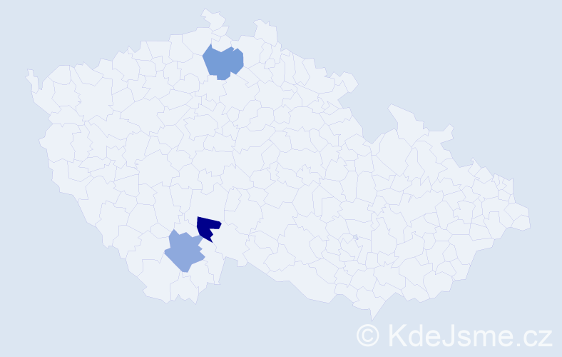 Příjmení: 'Zurbová', počet výskytů 3 v celé ČR