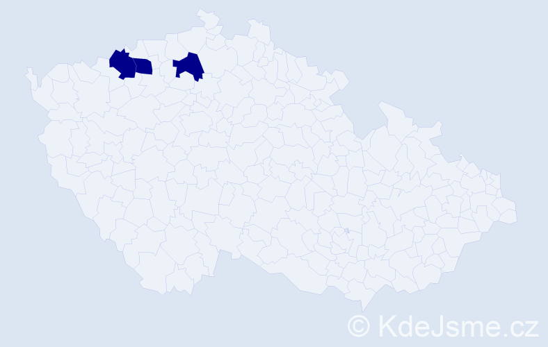 Příjmení: 'Totáč', počet výskytů 3 v celé ČR