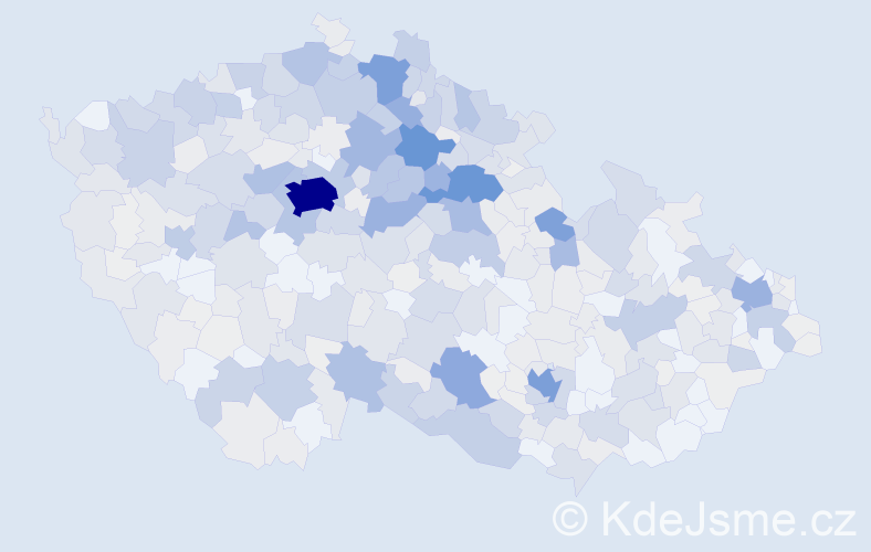 Příjmení: 'Vaníčková', počet výskytů 2149 v celé ČR
