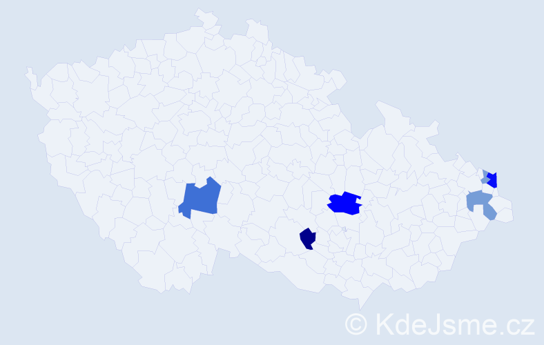 Příjmení: 'Koporec', počet výskytů 14 v celé ČR