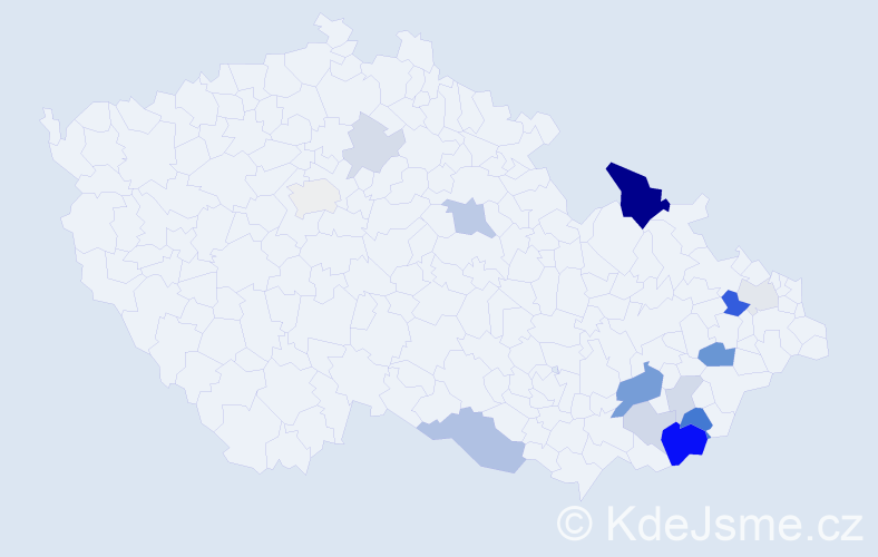 Příjmení: 'Graja', počet výskytů 37 v celé ČR