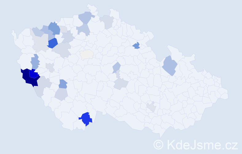 Příjmení: 'Höll', počet výskytů 61 v celé ČR