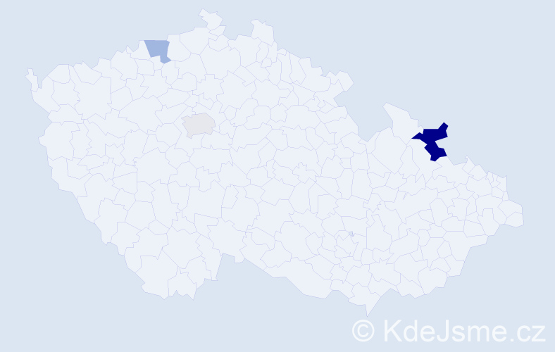 Příjmení: 'Brezánská', počet výskytů 5 v celé ČR