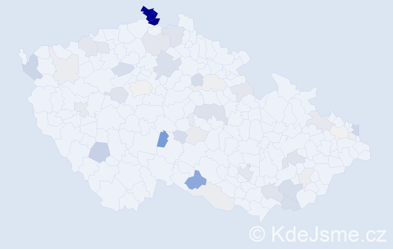 Příjmení: 'Hučko', počet výskytů 132 v celé ČR