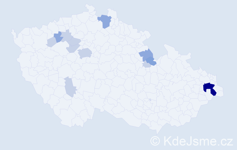 Příjmení: 'Pecek', počet výskytů 28 v celé ČR