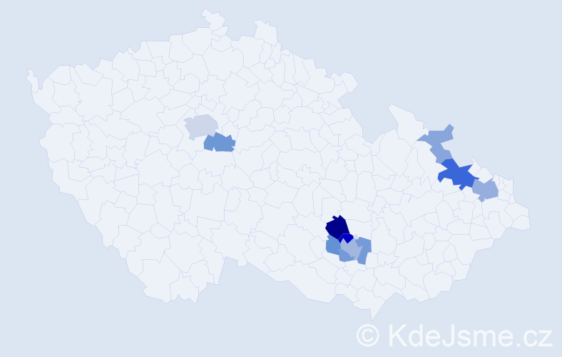 Příjmení: 'Parysová', počet výskytů 29 v celé ČR