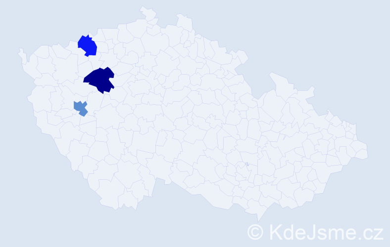 Příjmení: 'Vanišková', počet výskytů 3 v celé ČR