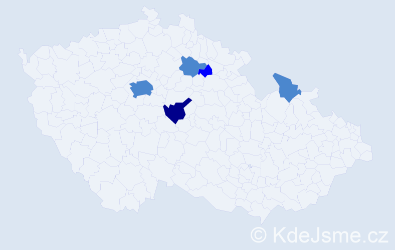 Příjmení: 'Badovský', počet výskytů 8 v celé ČR