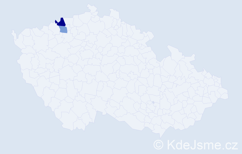 Příjmení: 'Vagaši', počet výskytů 9 v celé ČR