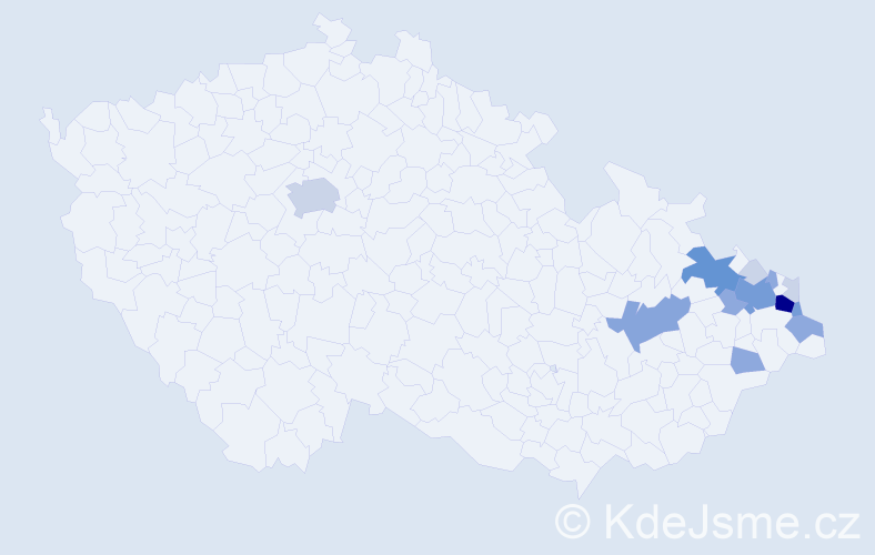 Příjmení: 'Galgonková', počet výskytů 40 v celé ČR